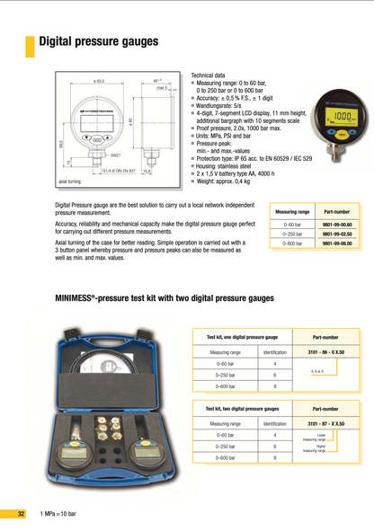 75mm Digital Pressure Gauge